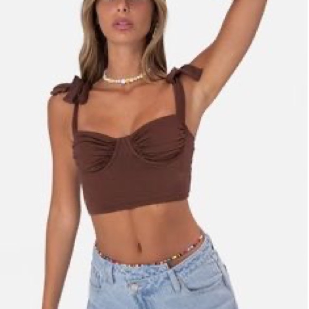 ADIKA brown crop top